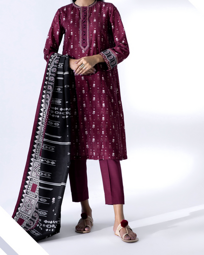 3 Piece Printed Lawn Suit - Sapphire (Unstitched)