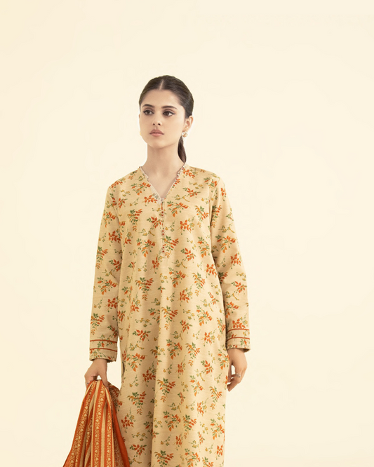 3 Piece Printed Lawn Suit - Sapphire (Unstitched)